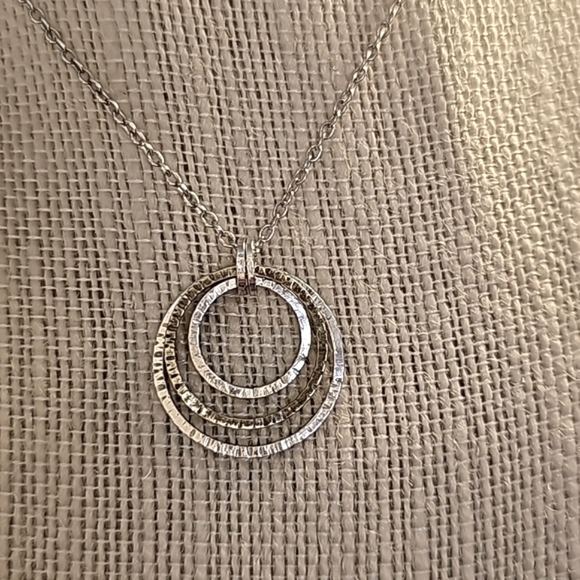 SIilpada N2296 Inner Circles Sterling Silver & Brass Necklace 16" - Picture 4 of 6